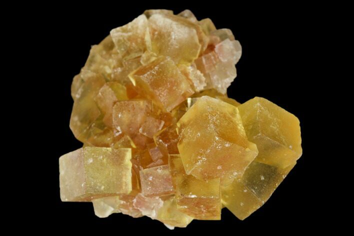Yellow Cubic Fluorite Crystal Cluster - Morocco #173964